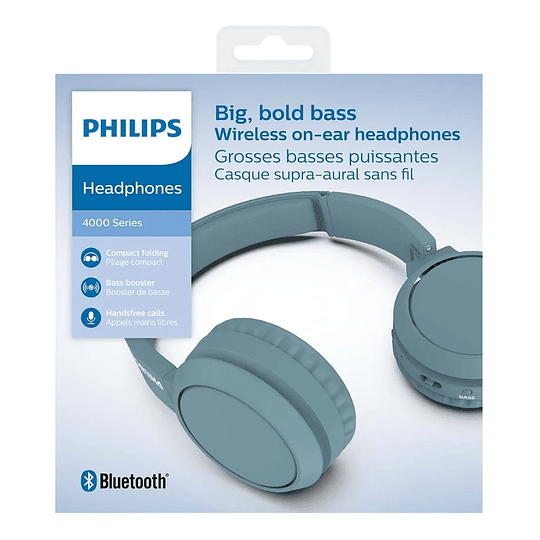 Audifono Philips Over Ear Bluetooth Tah4205 AZUL