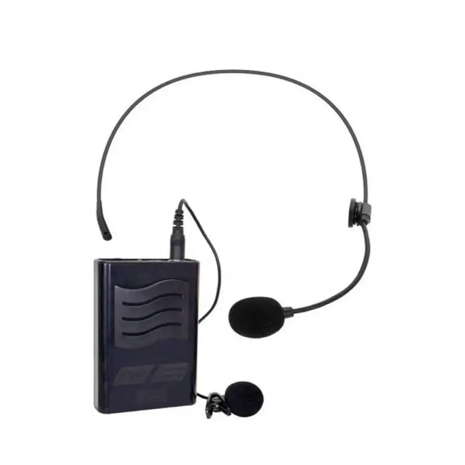 Microfono inalambrico 2 en 1 cintillo solapa VHF 2