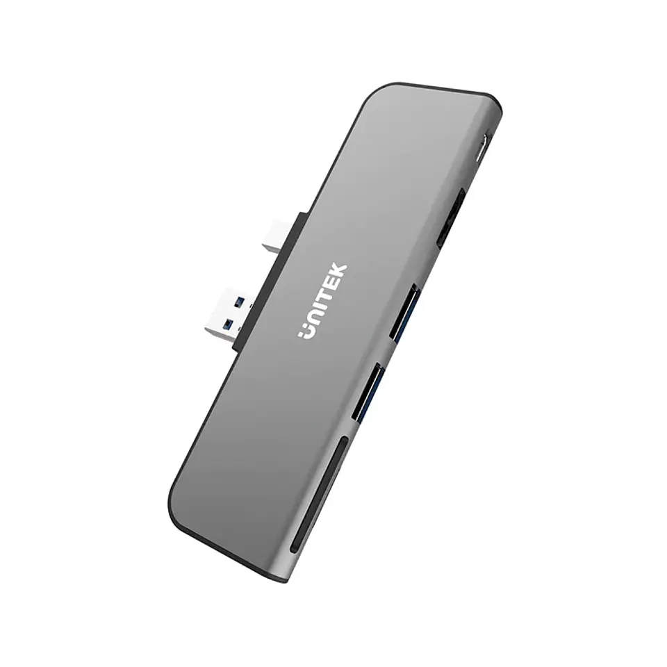 HUB USB-C 6 en 1  Microsoft Surface pro monitor dual y lector SD+TF 2