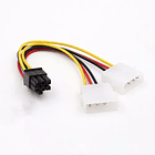 Cable Adaptador Corriente Tarjeta Video Molex M Pci 6 Pin H 2