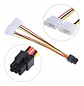 Cable Adaptador Corriente Tarjeta Video Molex M Pci 6 Pin H - Miniatura 1