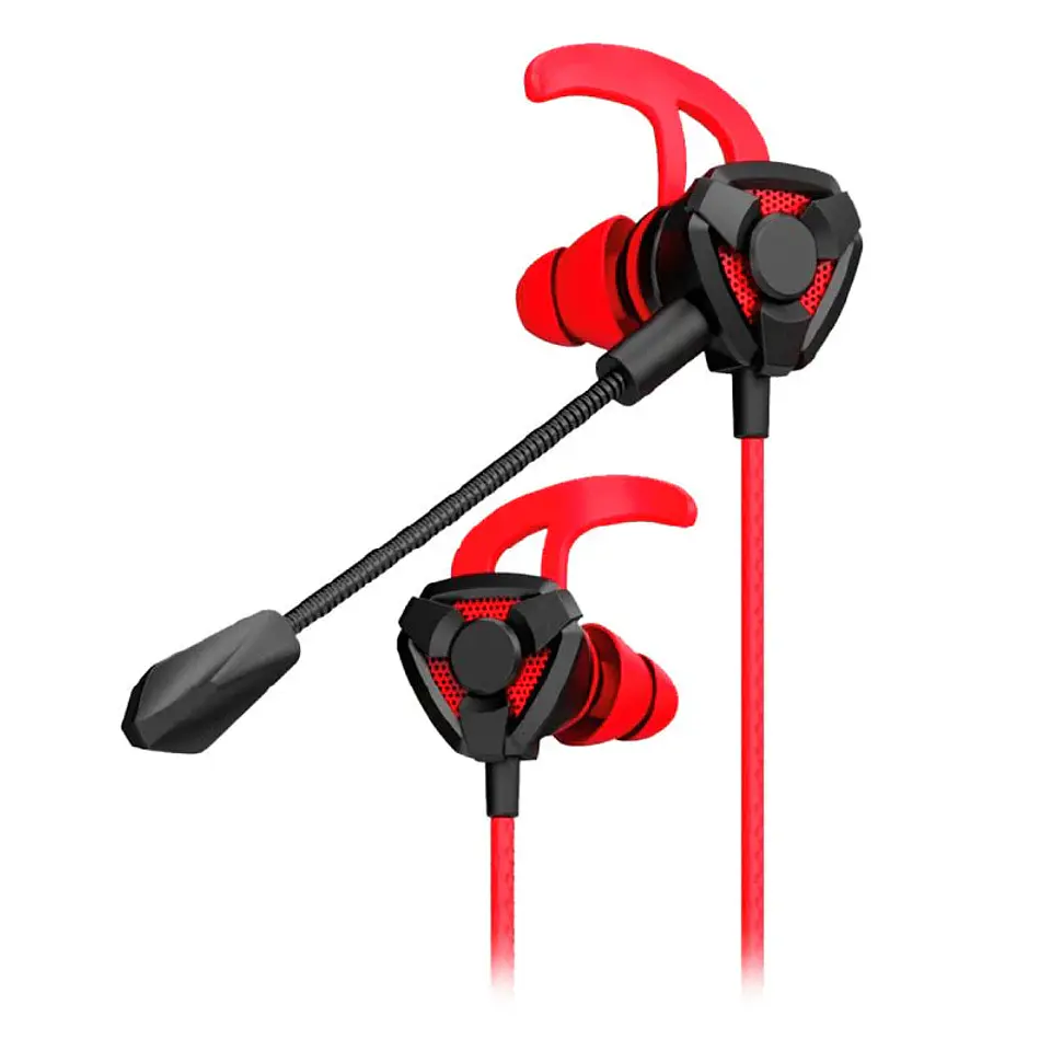 Audifonos Gamer Reptilex Rx0032 Rojo Micrófono Desmontable 1