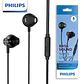 Audífonos Manos Libres Earbud Taue101 Blanco Philips NEGRO - Miniatura 2