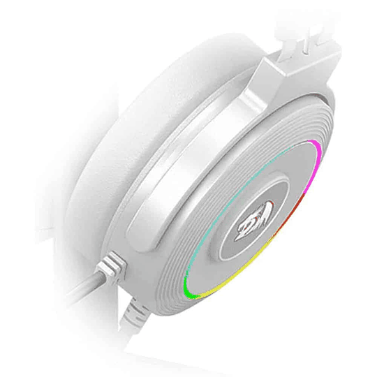Audífonos Gamer Redragon Lamia H320 Blanco – Sonido 7.1, RGB, USB, Soporte Incluido