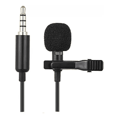 Microfono de solapa 3.5mm con clip 1.5m 
