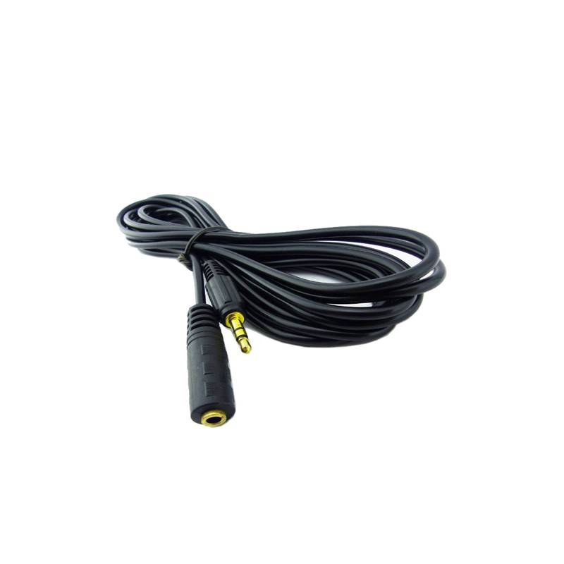 Cable 3.5 Macho a 3.5 Hembra 3 metros color negro
