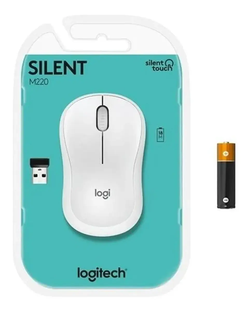 Mouse inalámbrico Logitech M220 Silencioso Blanco 4
