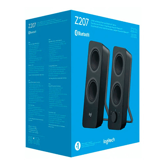 Parlantes Logitech Z207 Altavoces, Bluetooth, Color Negro