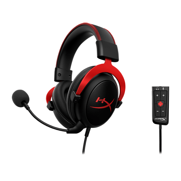 Audífonos Gamer HyperX Cloud II, Over-Ear, Sonido 7.1 Surround, Multiplataforma, Negro/Rojo 1