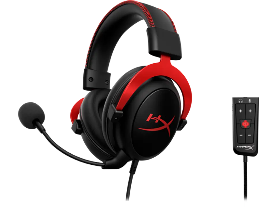 Audífonos Gamer HyperX Cloud II, Over-Ear, Sonido 7.1 Surround, Multiplataforma, Negro/Rojo 1