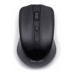 Mouse inalambrico 1000 DPI 4 botones DBLUE Negro   