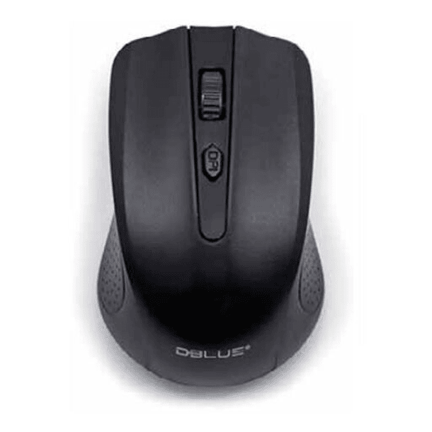 Mouse inalambrico 1000 DPI 4 botones DBLUE Negro    1