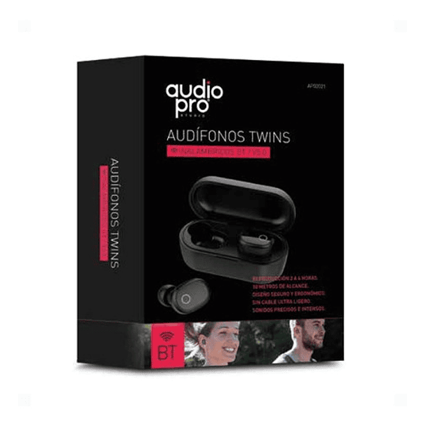 Audífonos Deportivos Twins Inalámbricos BT 5.0 Negro 3