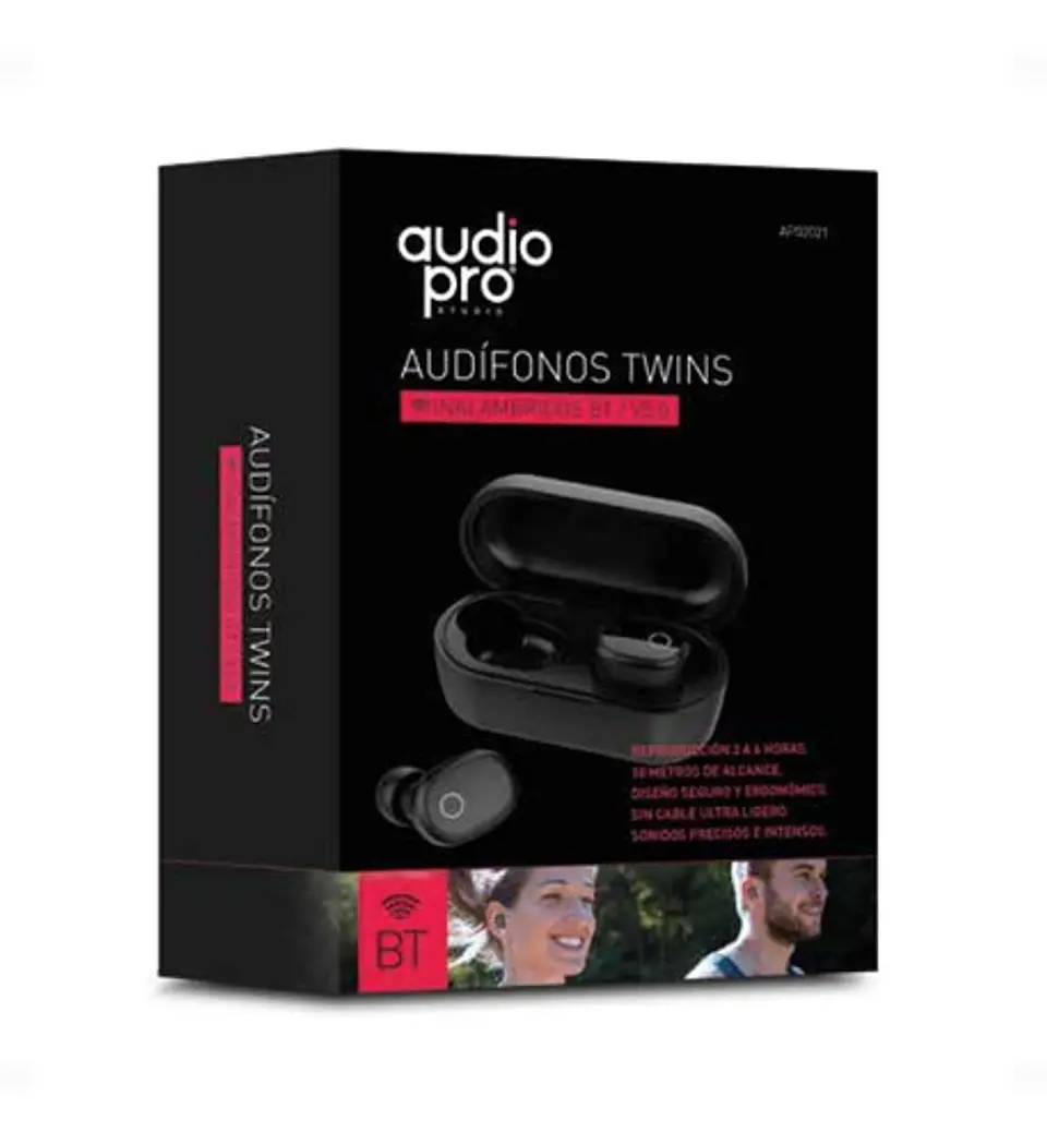 Audífonos Deportivos Twins Inalámbricos BT 5.0 Negro 3