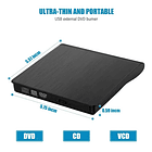 Lector y grabador USB 3.0 de CD/DVD 2