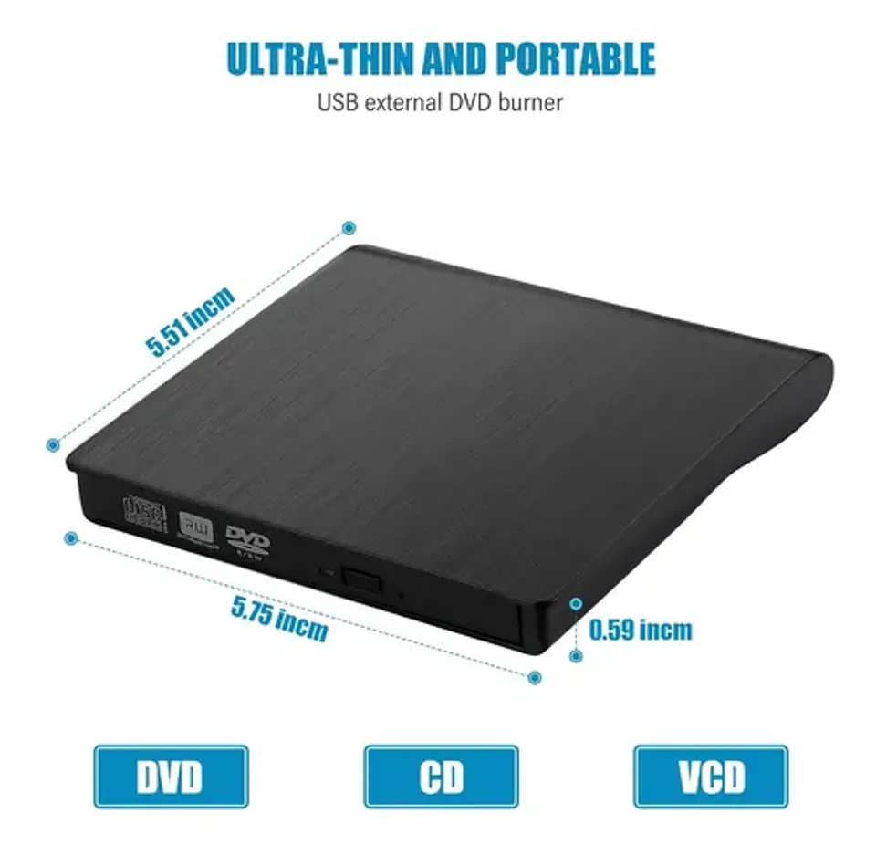 Lector y grabador USB 3.0 de CD/DVD 2