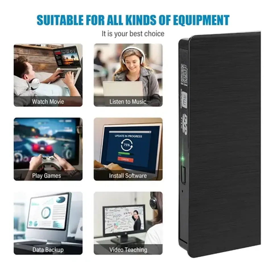 Lector y grabador USB 3.0 de CD/DVD 5