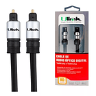 Cable de audio optico digital coaxial Toslink con conectores dorados 1.8 MTS 2