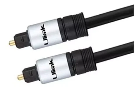 Cable de audio optico digital coaxial Toslink con conectores dorados 1.8 MTS