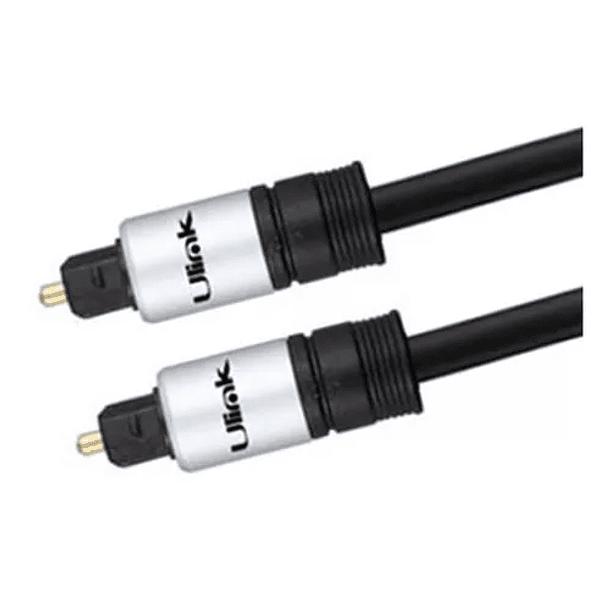 Cable de audio optico digital coaxial Toslink con conectores dorados 1.8 MTS 1