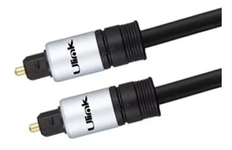 Cable de audio optico digital coaxial Toslink con conectores dorados 1.8 MTS 1