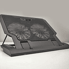 Base para notebook cooler 12-17 Doble ventilador 14cms ajustable 6