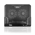 Base para notebook cooler 12-17 Doble ventilador 14cms ajustable 7
