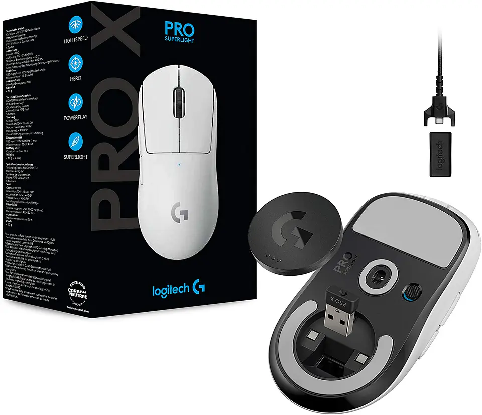 Mouse Gamer Logitech Pro X Superlight Blanco 5