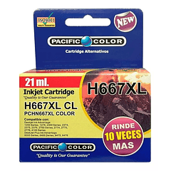 Tinta de impresora Pacific color para HP 667XL COLOR