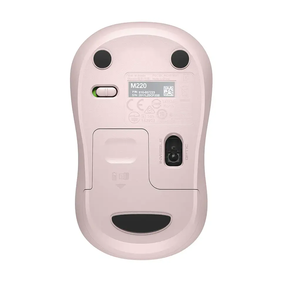 Mouse inalámbrico Logitech M220 Silencioso Rosado 3