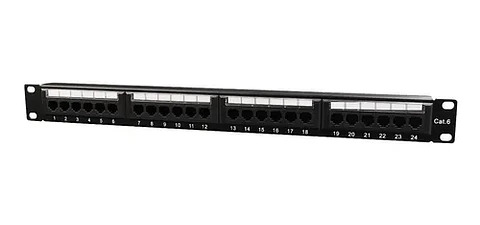 Patch Panel Cat 6, 24 puertos, fluke tested
