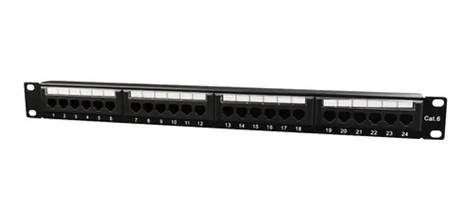 Patch Panel Cat 6, 24 puertos, fluke tested 1