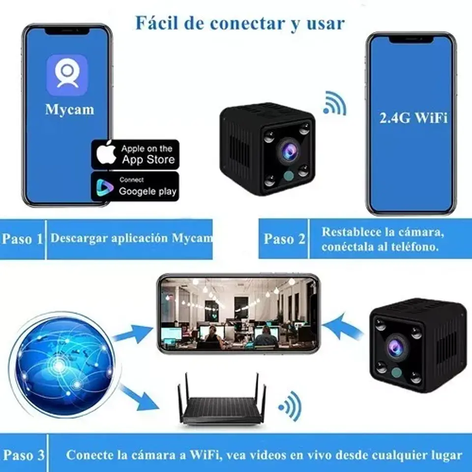 Cámara Inalámbrica Wifi Hd 1080p X6 4