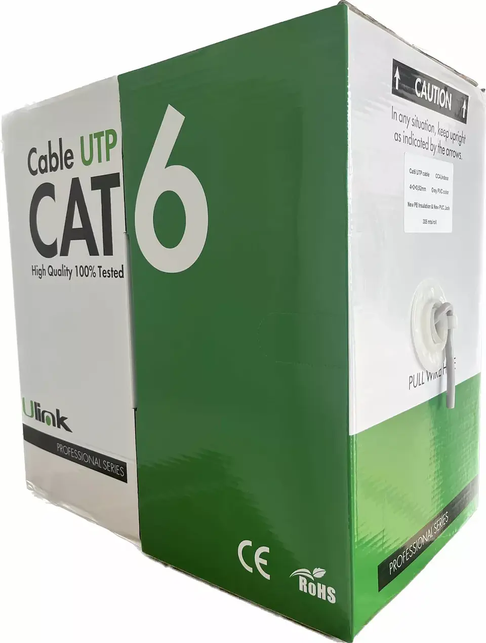 305M caja de cable de red Cat6, 23 AWG, CCA, 4x2x0,52mm 2