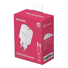 Cargador dual USB-C 20W y USB 3.0 + Cable USB-C a Lightning 2