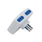 Enchufe cuadruple 2P + T 10A 250V BLANCO PHILCO - Miniatura 1