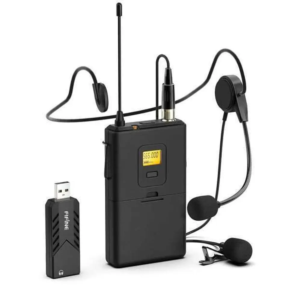 Microfono USB inalambrico de solapa FIFINE K031B 1