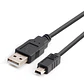 Cable USB 2.0 a mini USB 5 pines 0.5 metros - Miniatura 1
