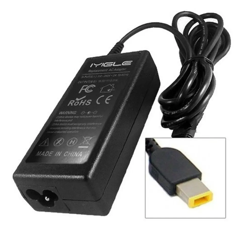Cargador notebook para LENOVO 20V 2.25A 45W PIN rectangular 1