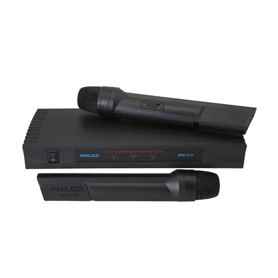Set microfonos inalambricos VHF WM-570 PHILCO 1