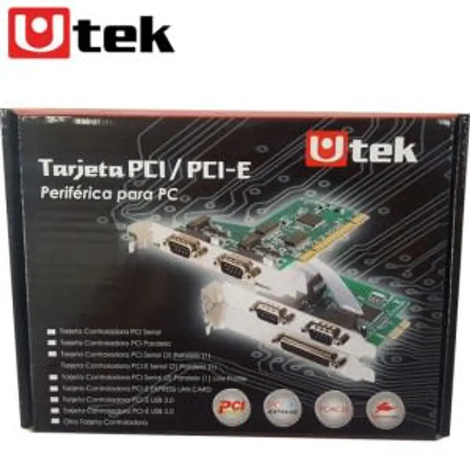 Tarjeta pci express periferica para pc 1P parallel + 2P serial card 2