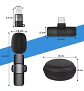 2 micrófonos Inalámbricos Solapa Lavalier USB-C y Lightning - Miniatura 2