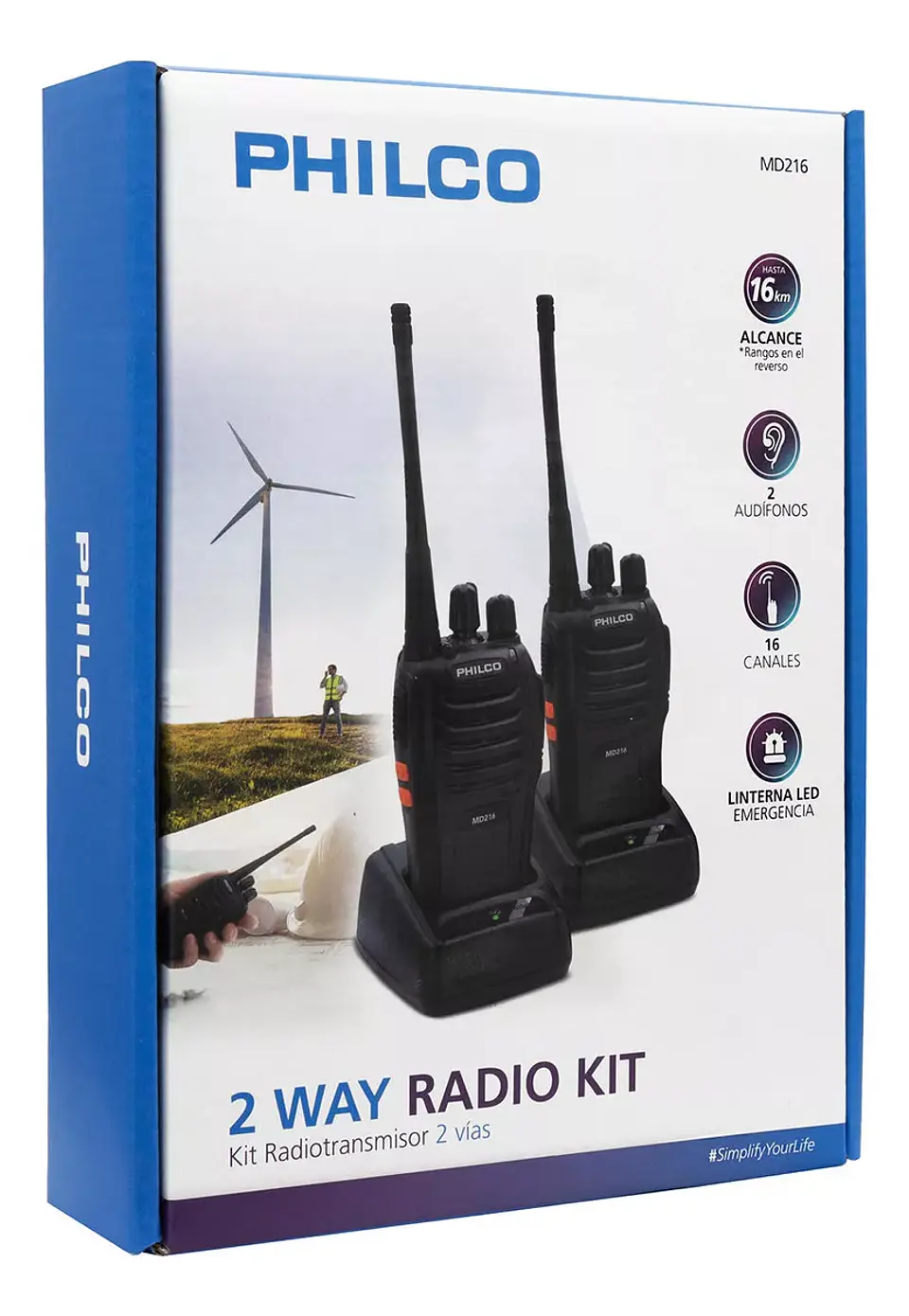 Kit Par Radiotransmisores Portatil Incluye Manos Libres 3
