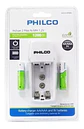 Cargador con 2 pilas AAA 1200mAh Recargables 1,2v - Miniatura 2