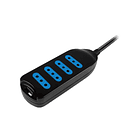 Alargador extension electrica multiple 4 entradas 5M Negro  2