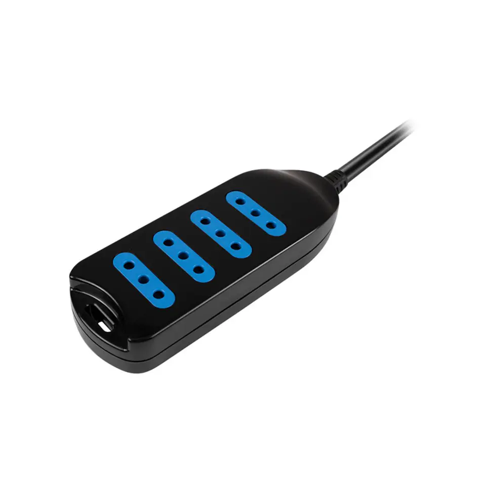 Alargador extension electrica multiple 4 entradas 5M Negro  2