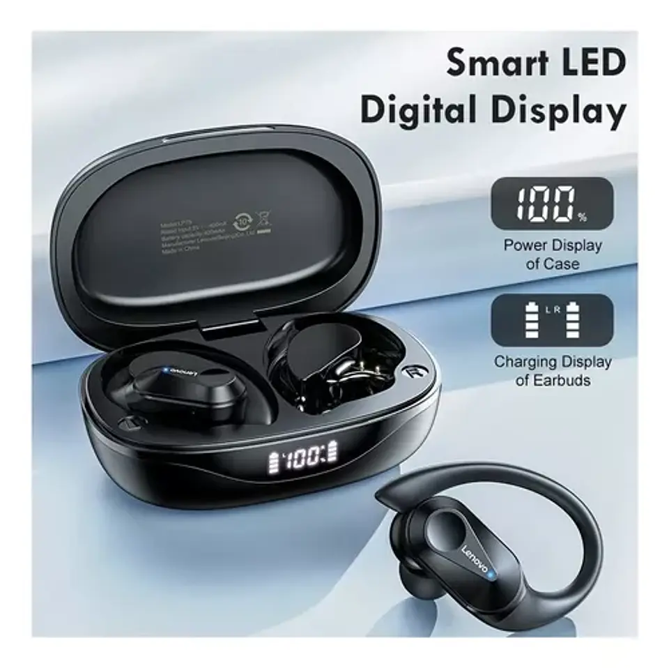 Audífonos Bluetooth Lenovo Lp75 Negro 4