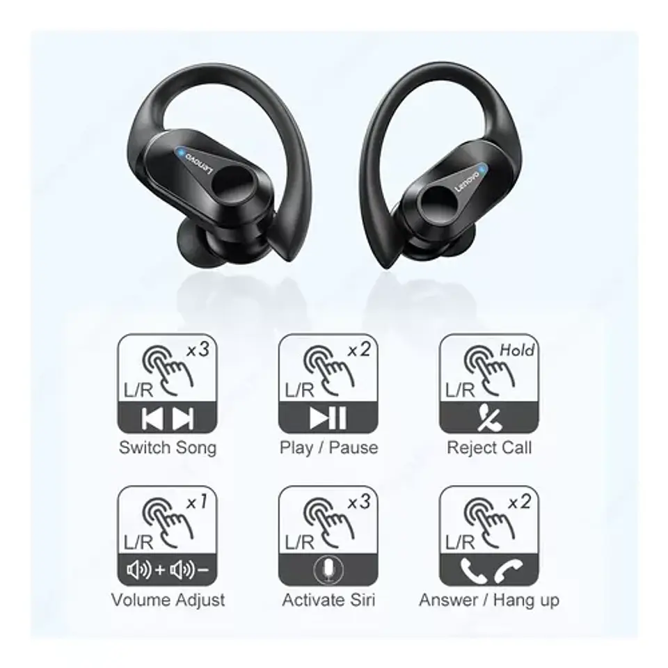 Audífonos Bluetooth Lenovo Lp75 Blanco 2