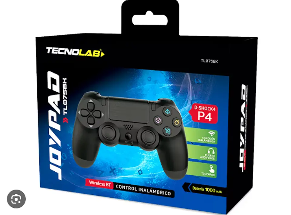 Joystick inalámbrico PS4  D-SHOCK4 Tecnolab Negro 2