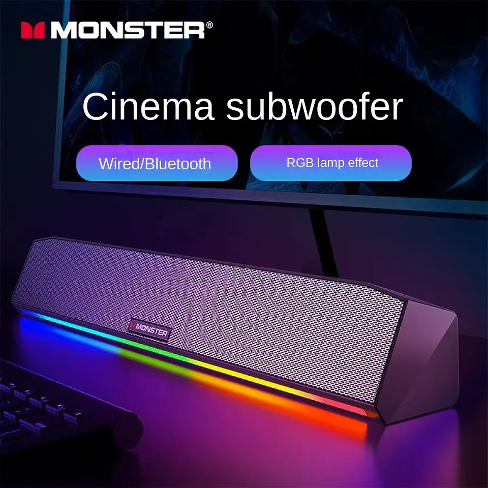 Barra de sonido MONSTER AIRMARS G01 Bluetooth altavoz RGB 2